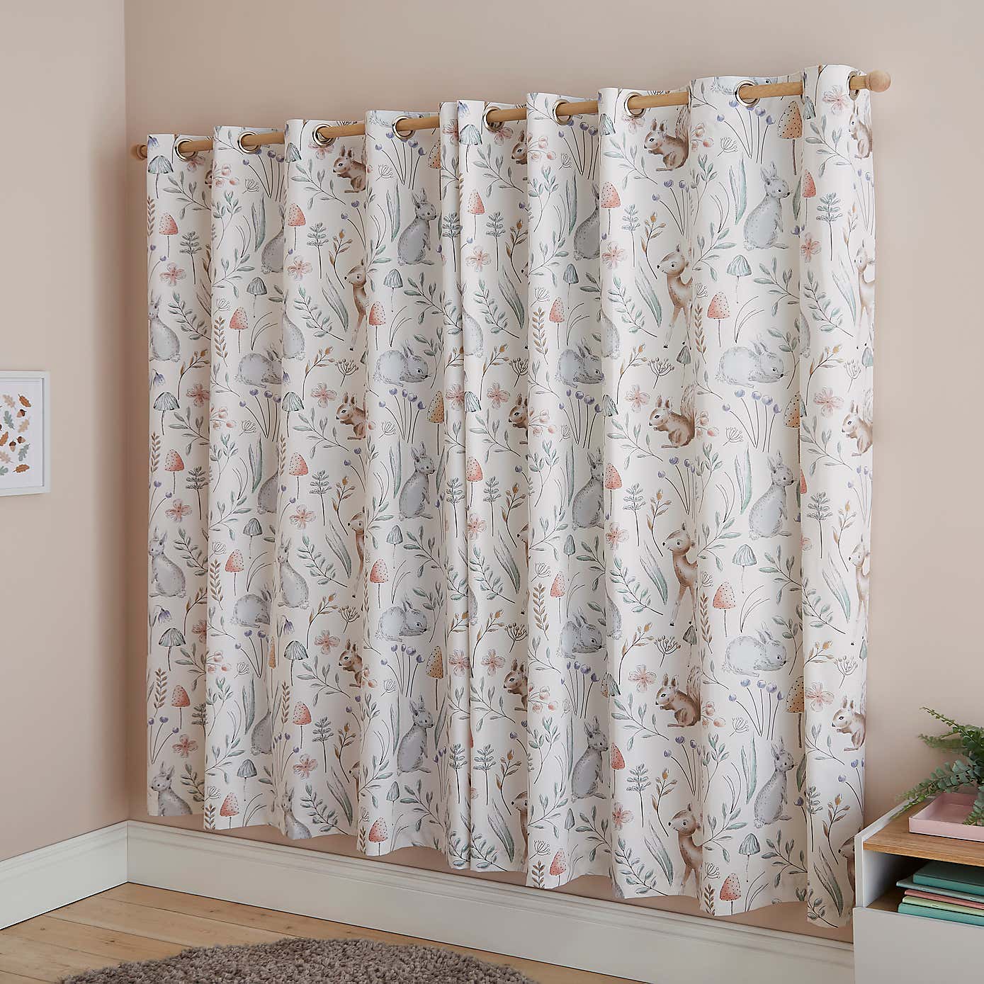 Woodland Blackout Eyelet Curtains