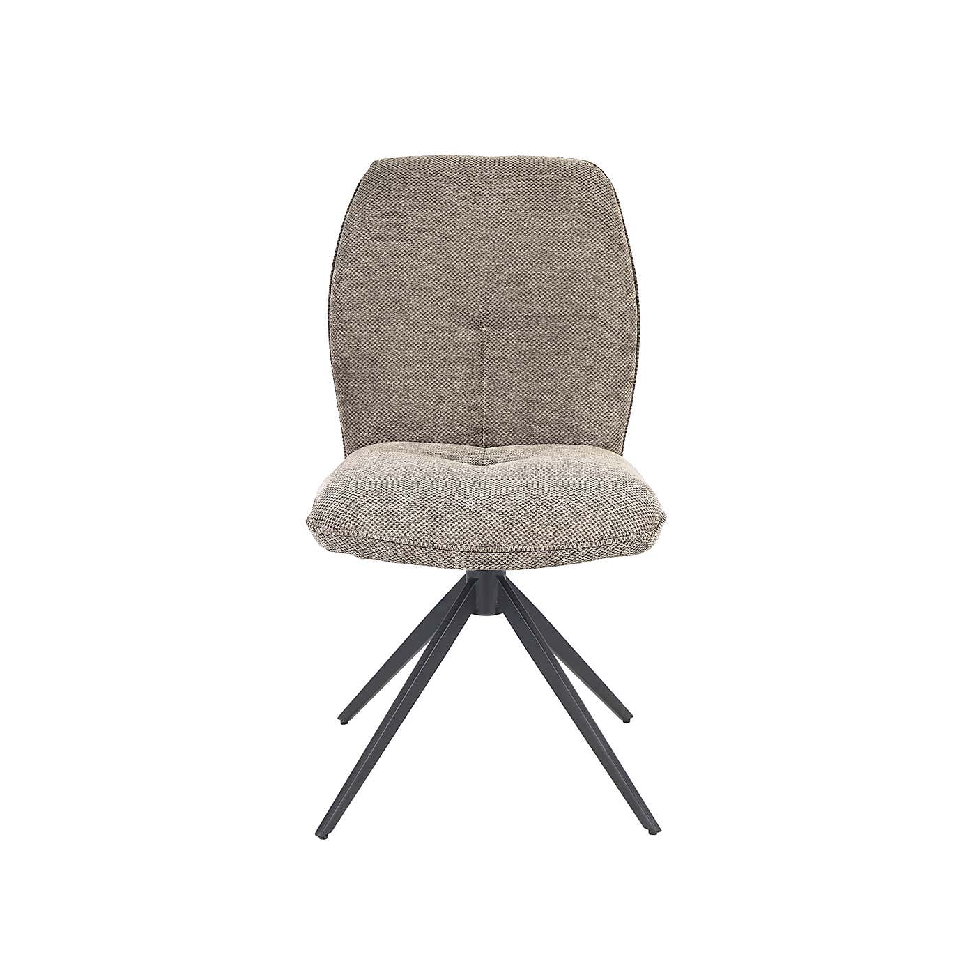 Indus Valley Set of 2 Pebble Swivel Dining Chair, Taupe