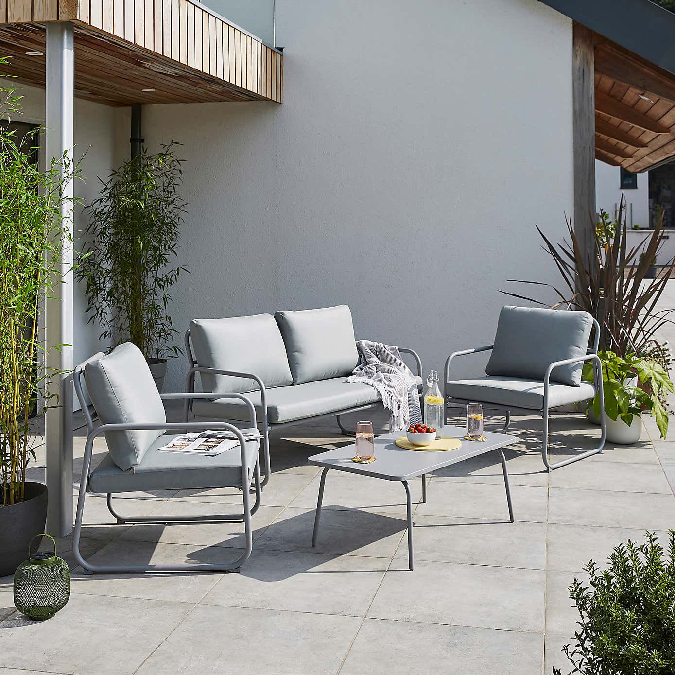 Grey Metal Conversation Set