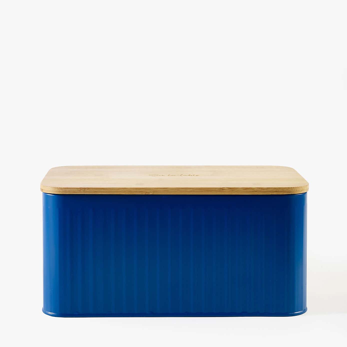 Sur La Table Blue Bread Bin