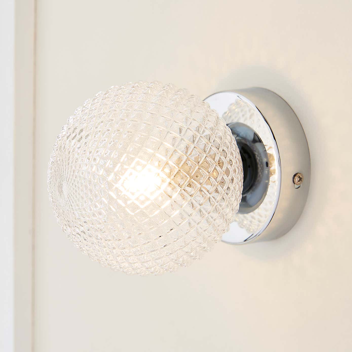 Vaughn Globe Glass Wall Light