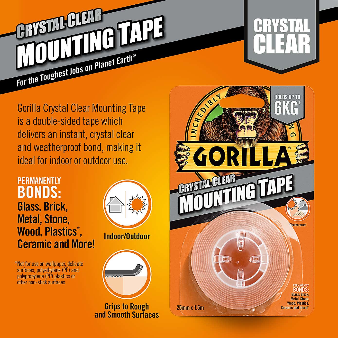 Gorilla XL Heavy Duty Mounting Tape