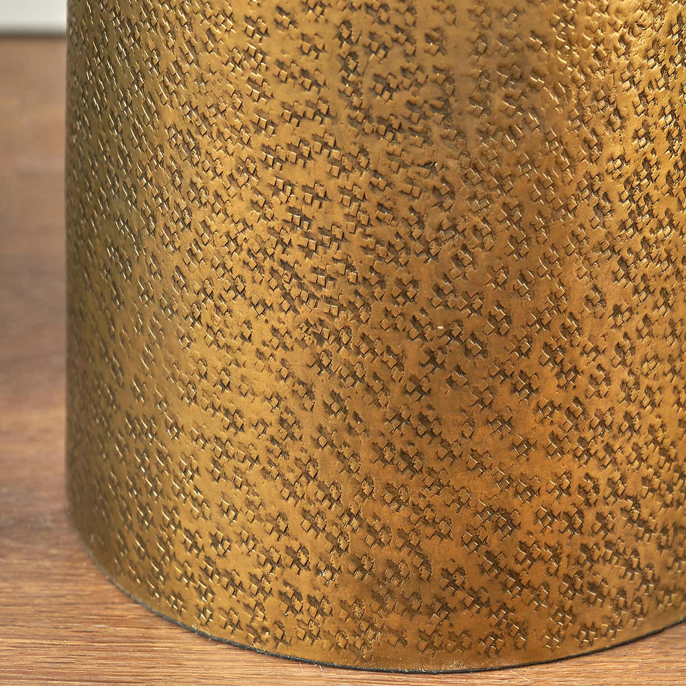 Metal & Glass Pedestal Hurricane Candle Holder