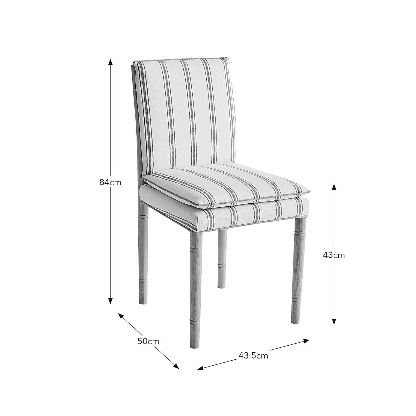 Churchgate Walcote Dining Chair, Striped Fabric