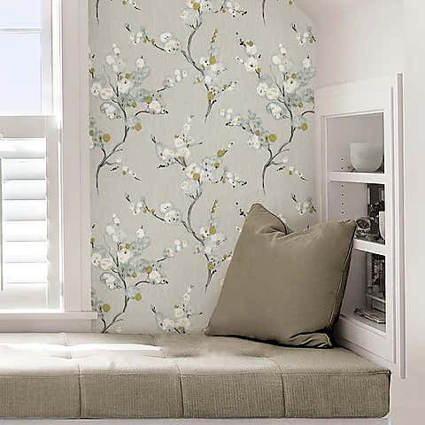 NuWallpaper Mirei Grey Self Adhesive Wallpaper