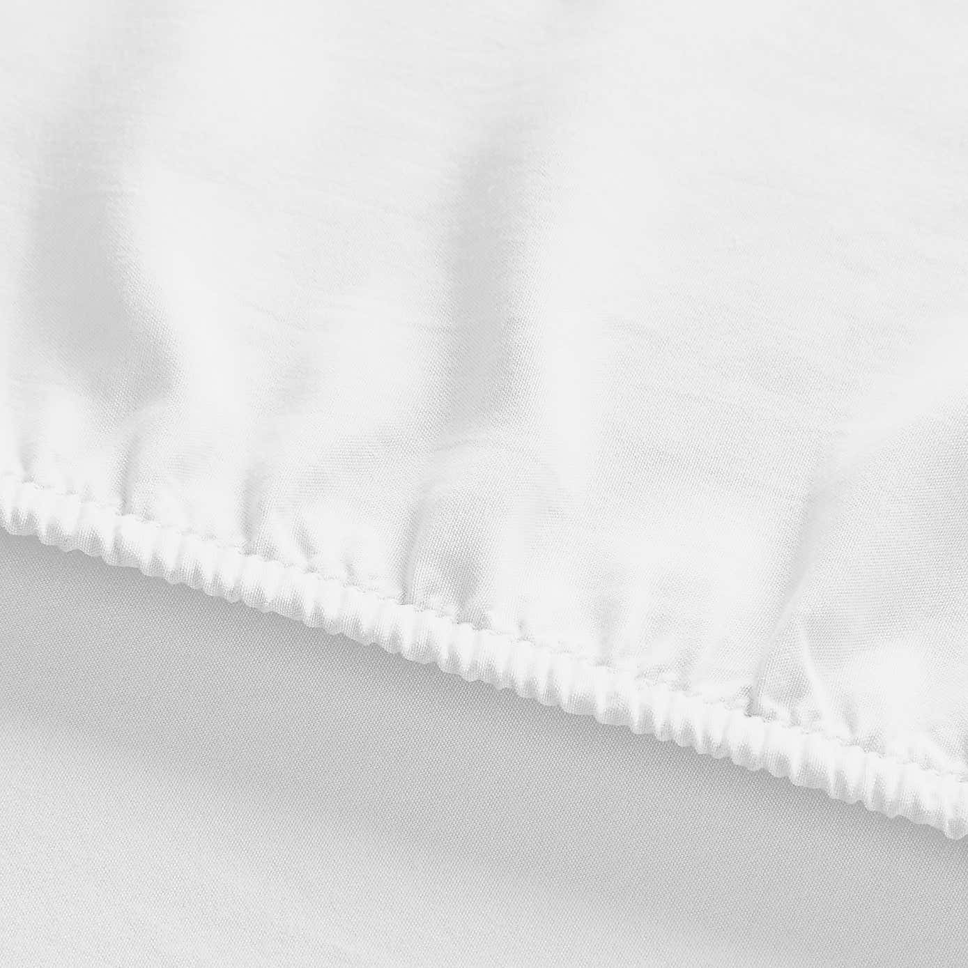 Super Soft Plain White 28cm Fitted Sheet