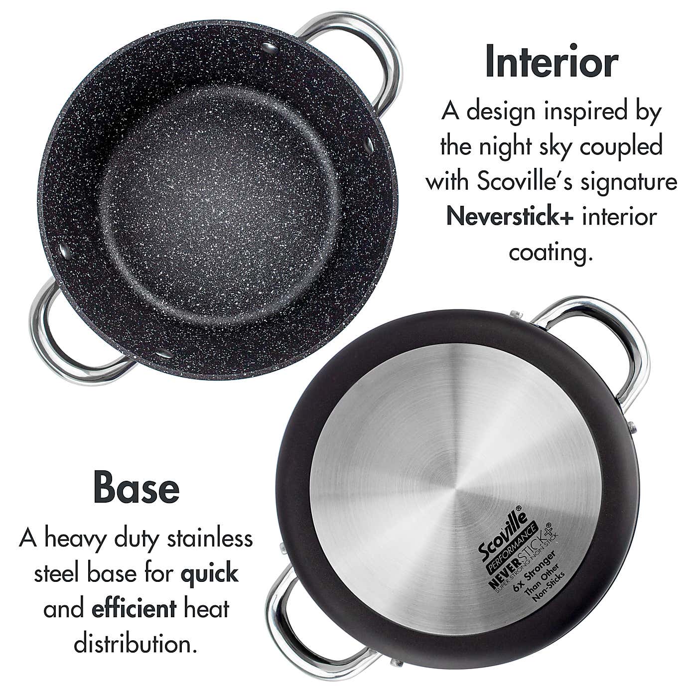 Scoville Neverstick 6 Non-stick Aluminum Casserole Dish, 24cm