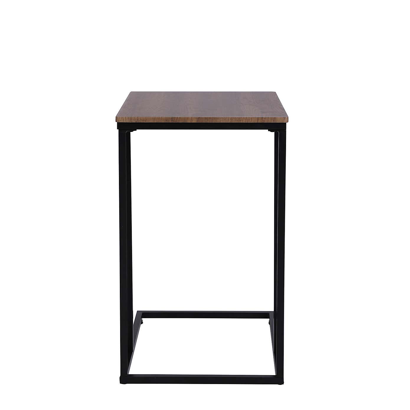 Charlie Rustic Wood Effect Side Table