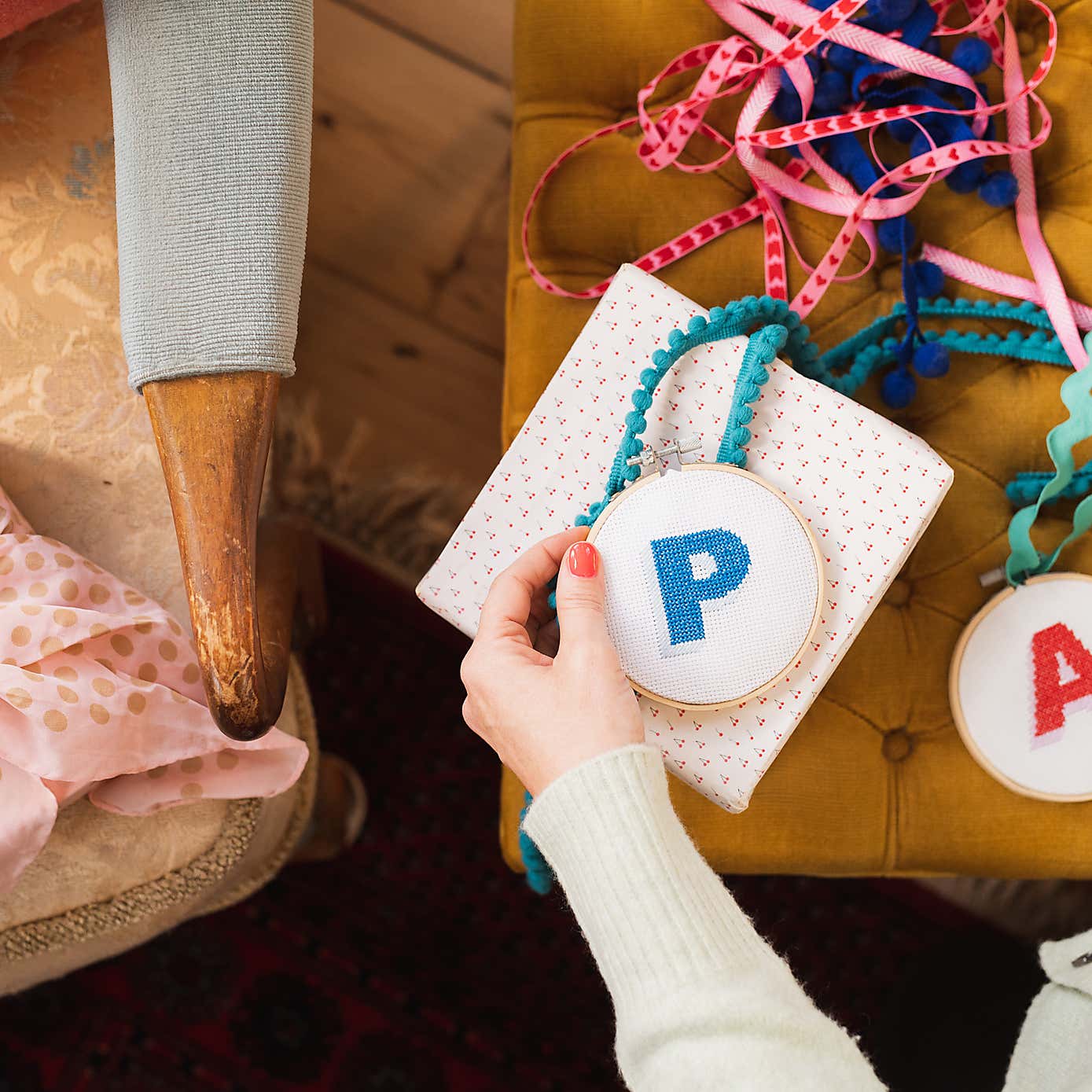 Cotton Clara Drop Shadow Alphabet Cross Stitch Kit