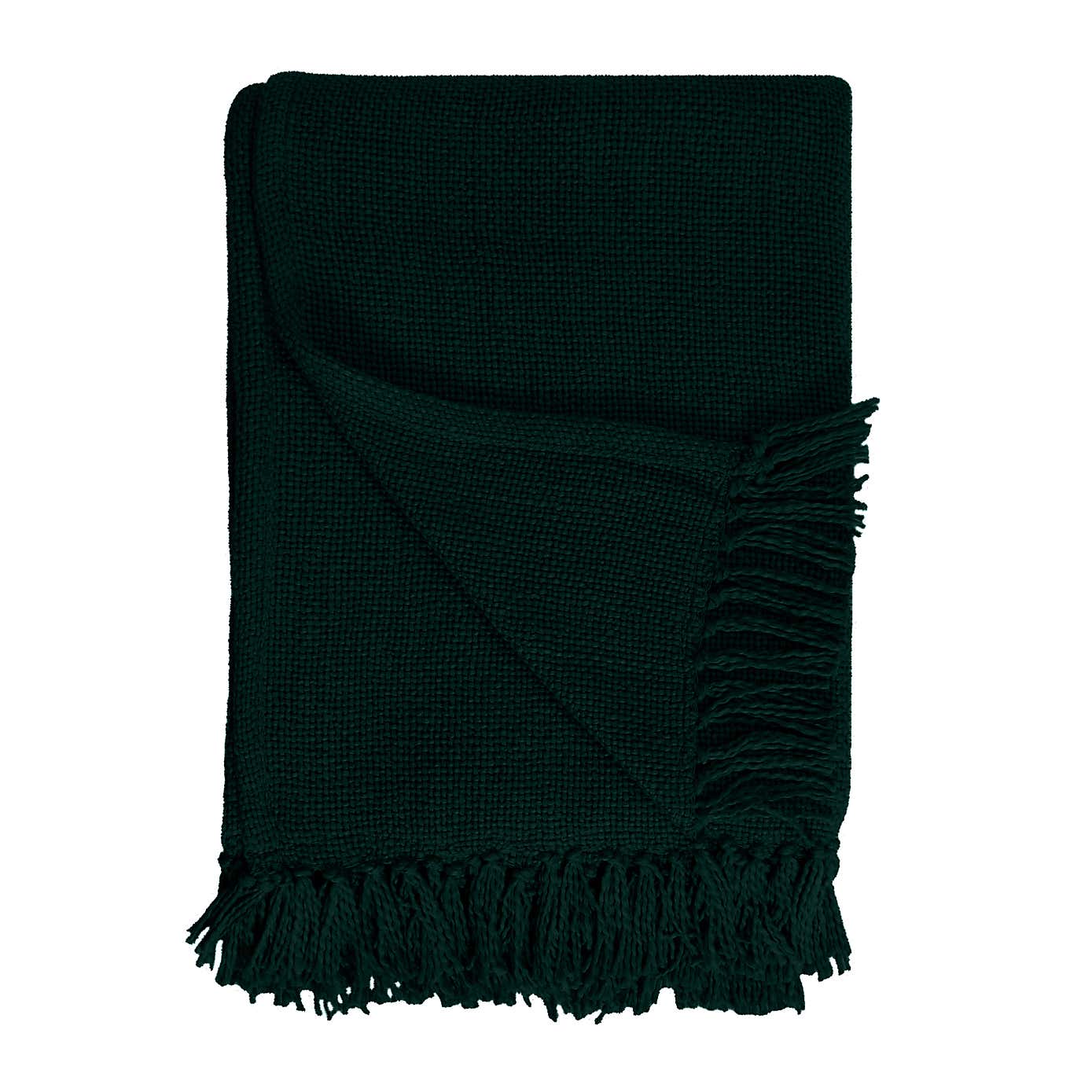 Aris Cotton Weave Black Throw