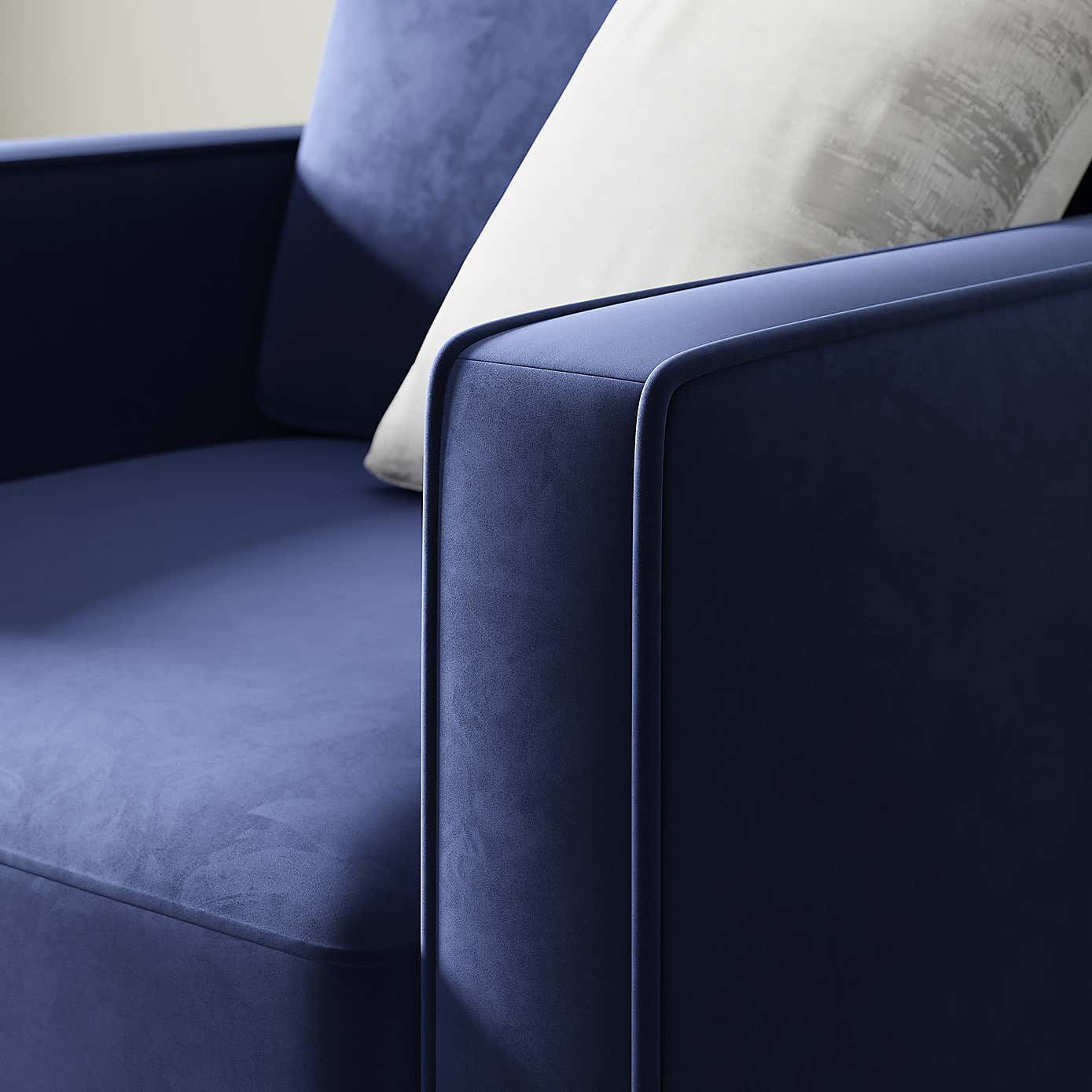 Zoe Plain Velvet Armchair