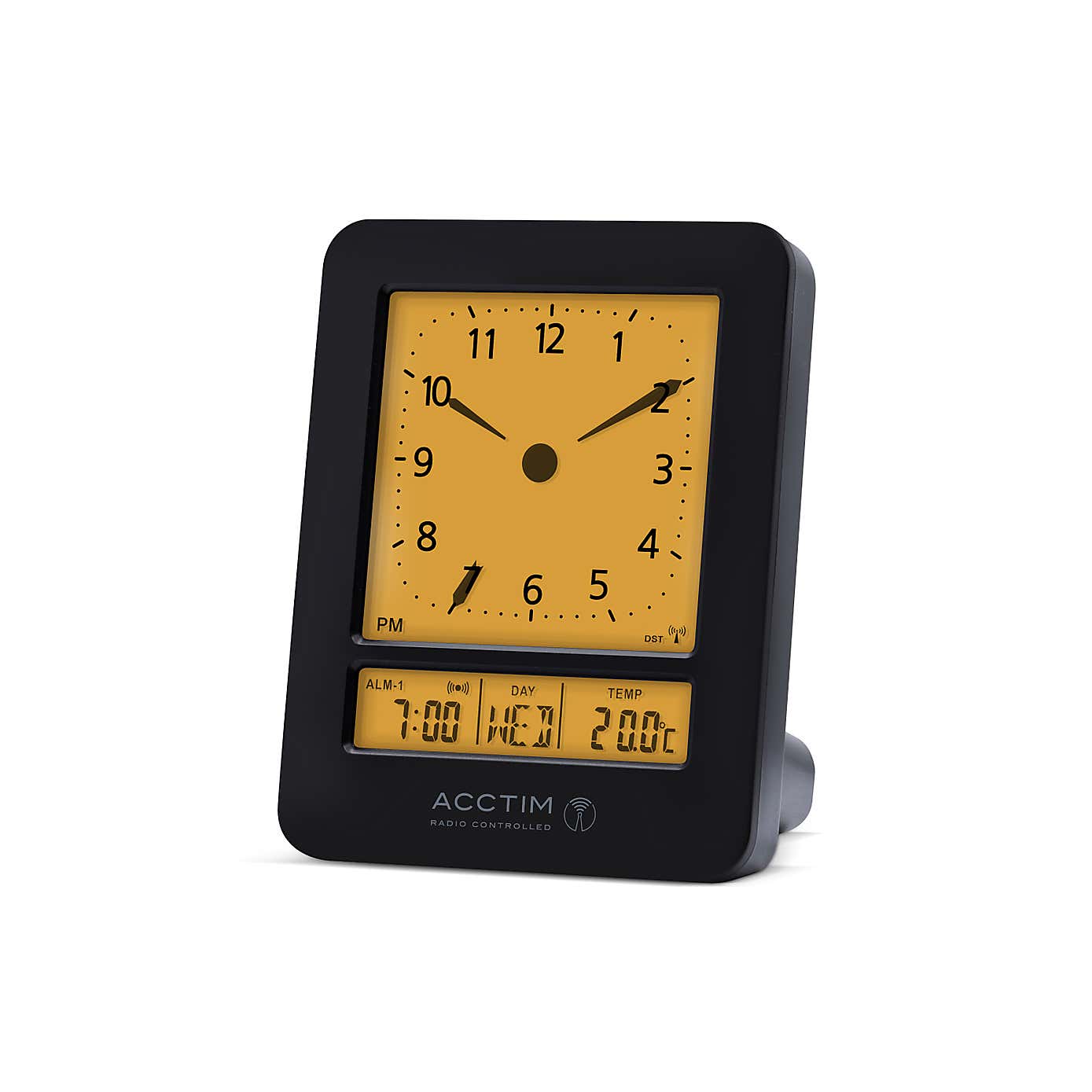 Acctim Sinclair Black Alarm Clock