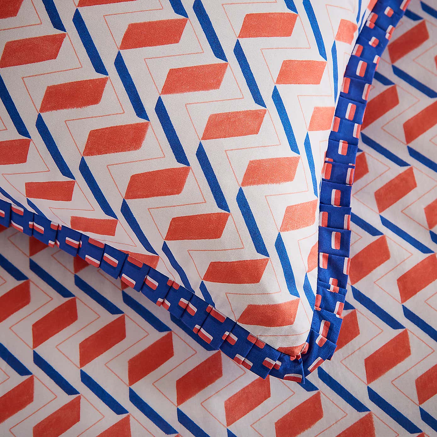 Sophie Robinson Zig Zag 100% Cotton Duvet Cover & Pillowcase Set