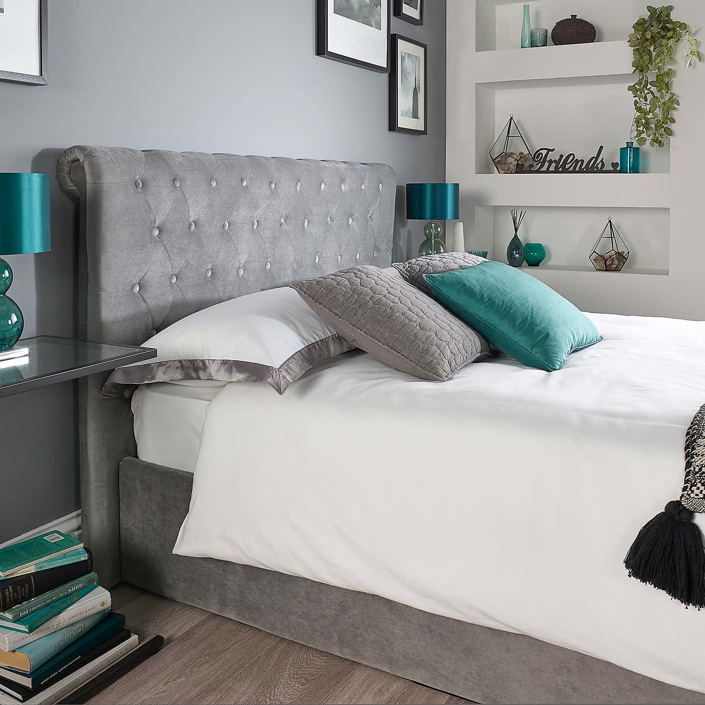 Chesterfield Ottoman Bed Frame, Velvet