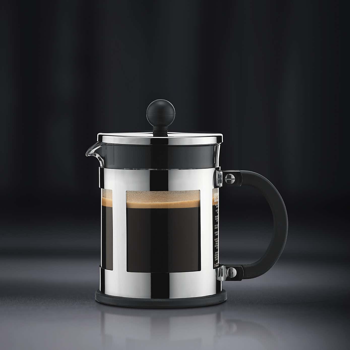 Bodum Kenya 4 Cup Silver Coffee Maker, 500ml