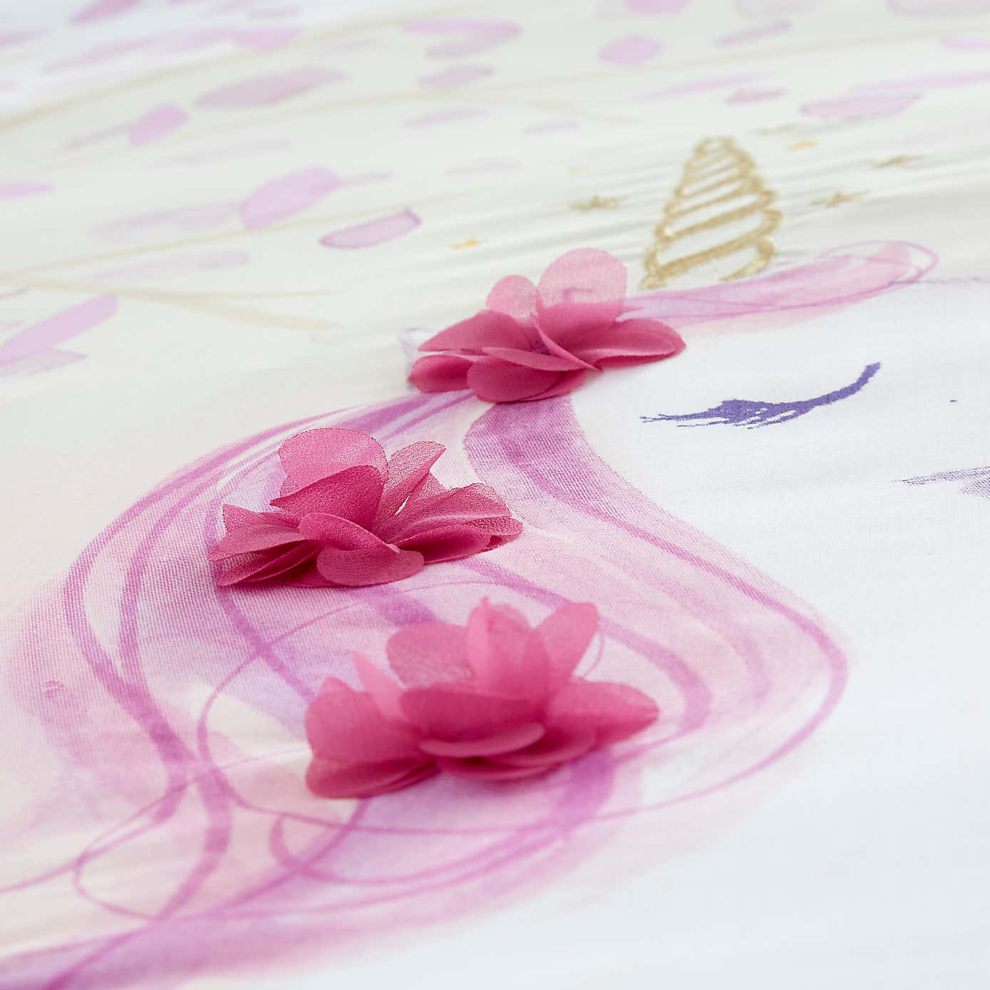 Embroidered Unicorn Duvet Cover & Pillowcase Set