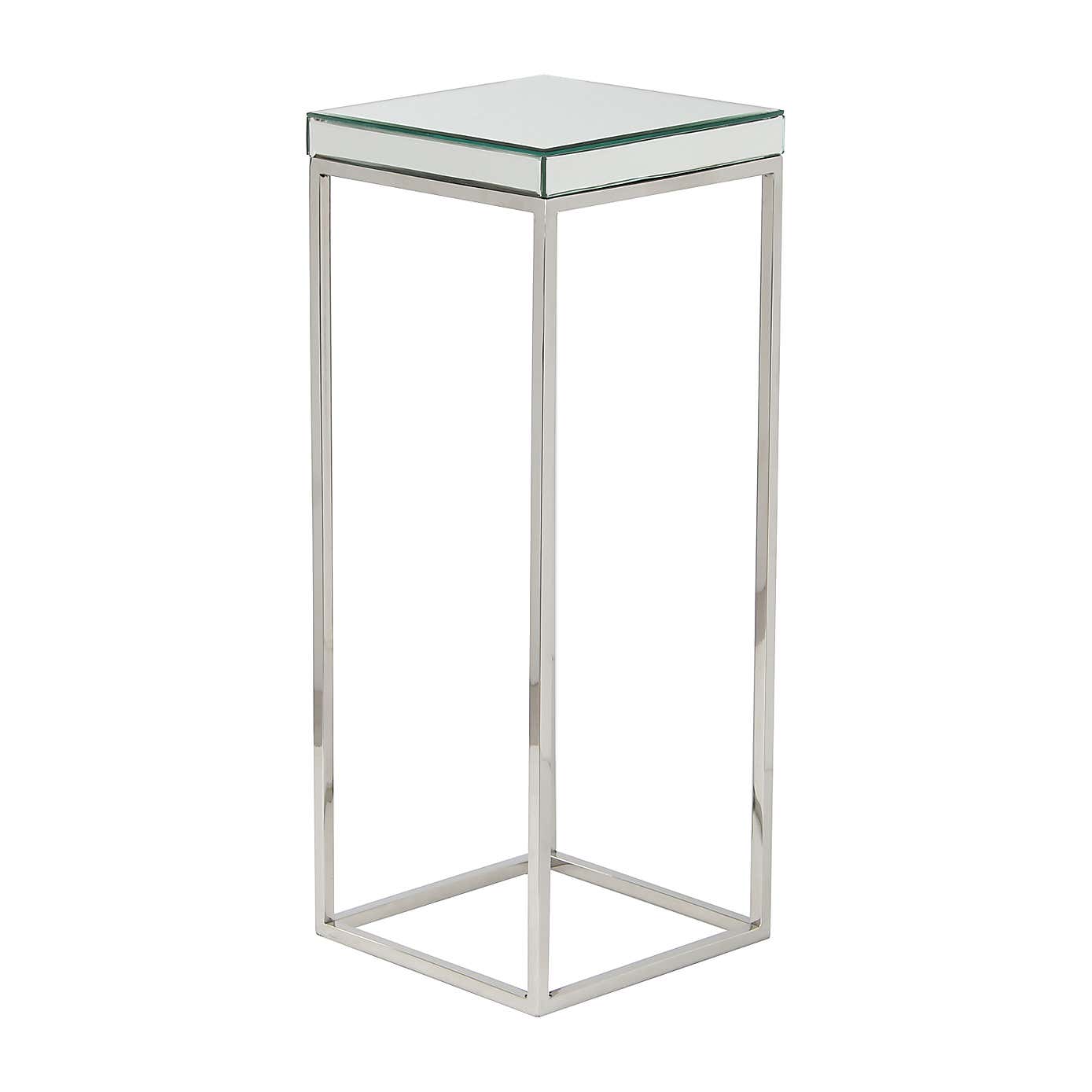 Elysee Square Side Table, Mirrored Glass