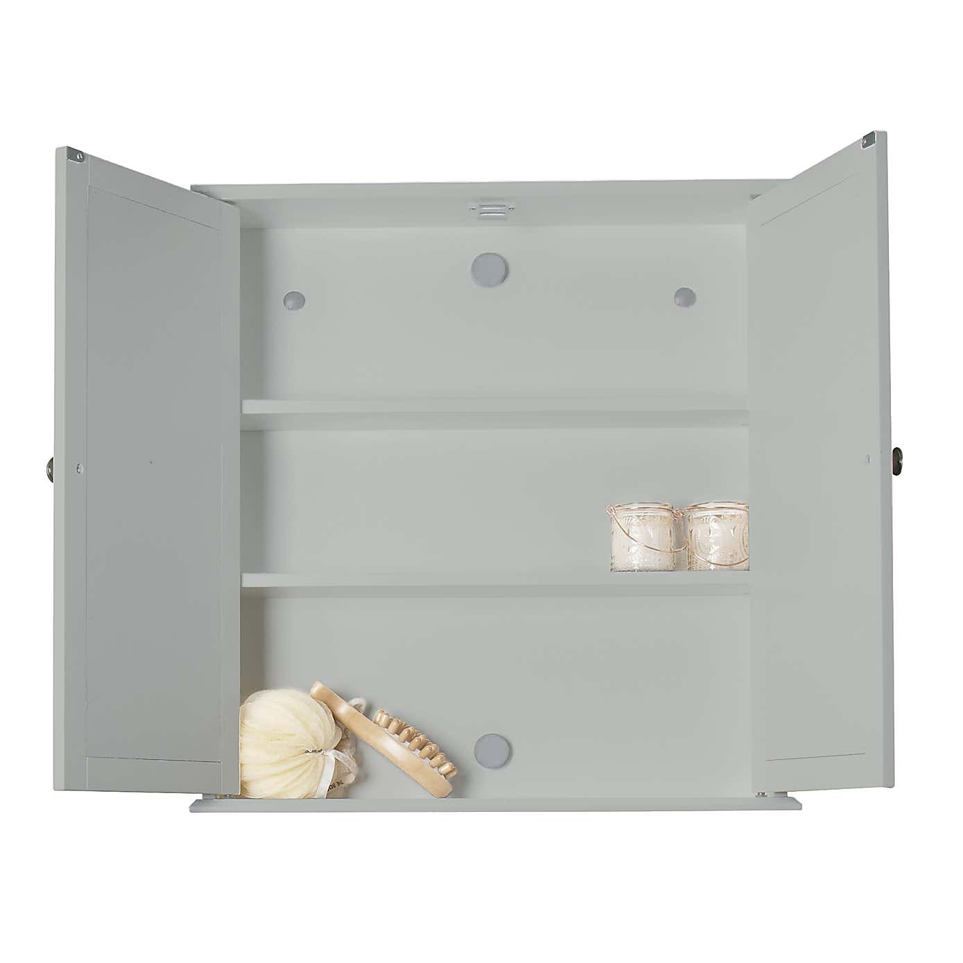 FlexiFix Ashby Wooden Double Door Cabinet, Grey