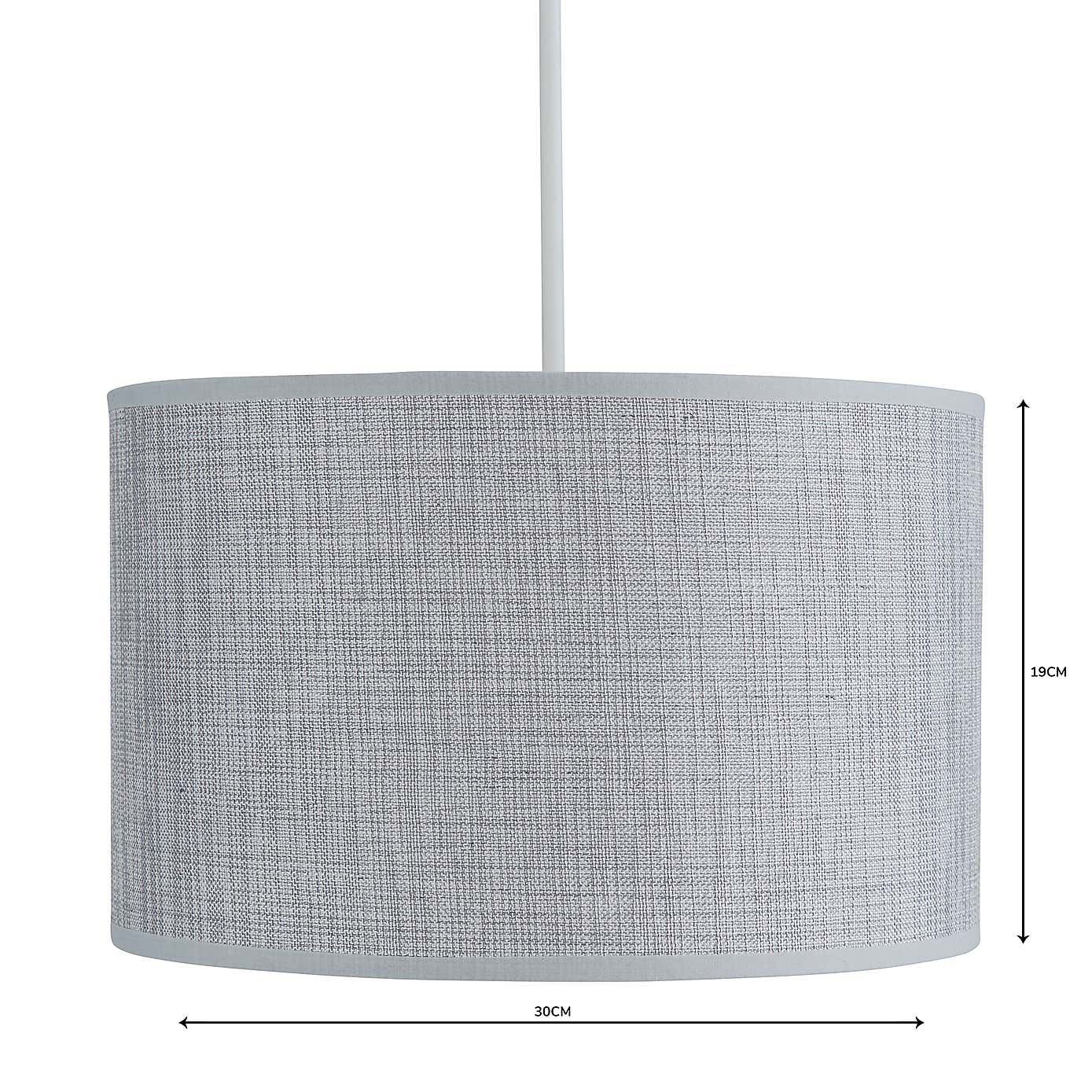 Carrie Textured 30cm Drum Grey Shade