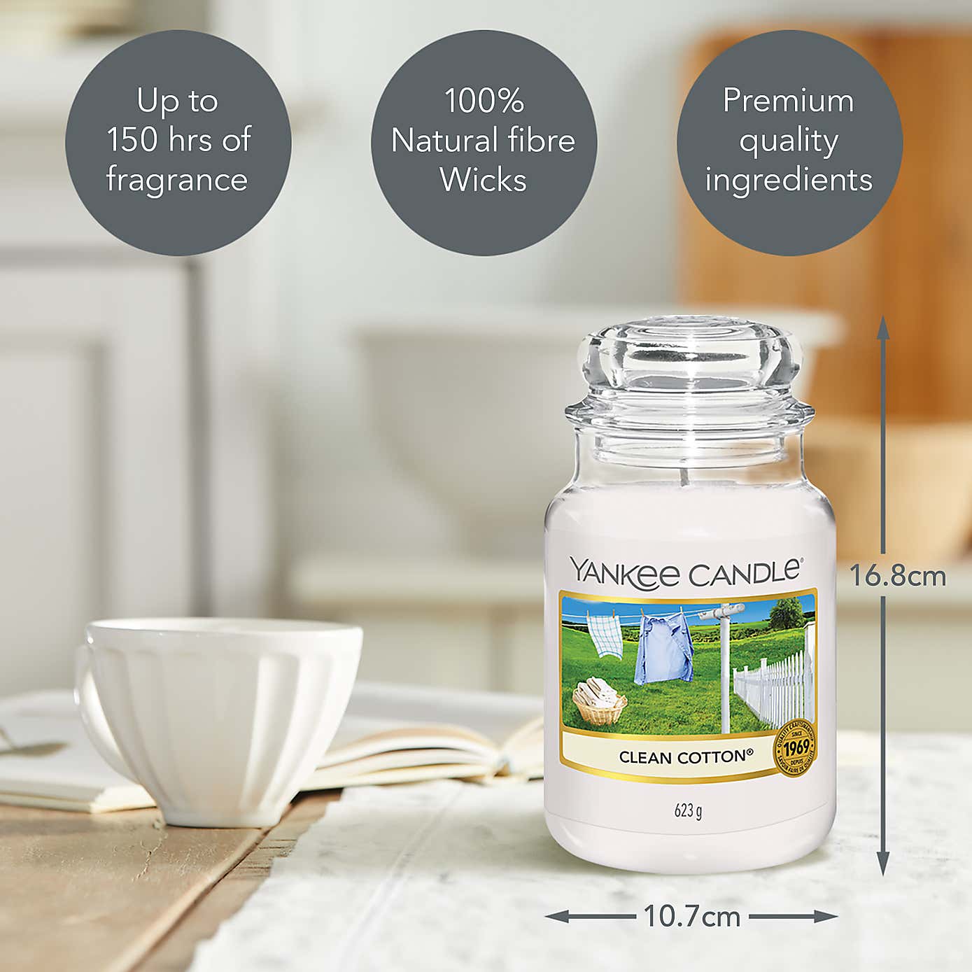 Yankee Candle Clean Cotton Original Large Jar Candle