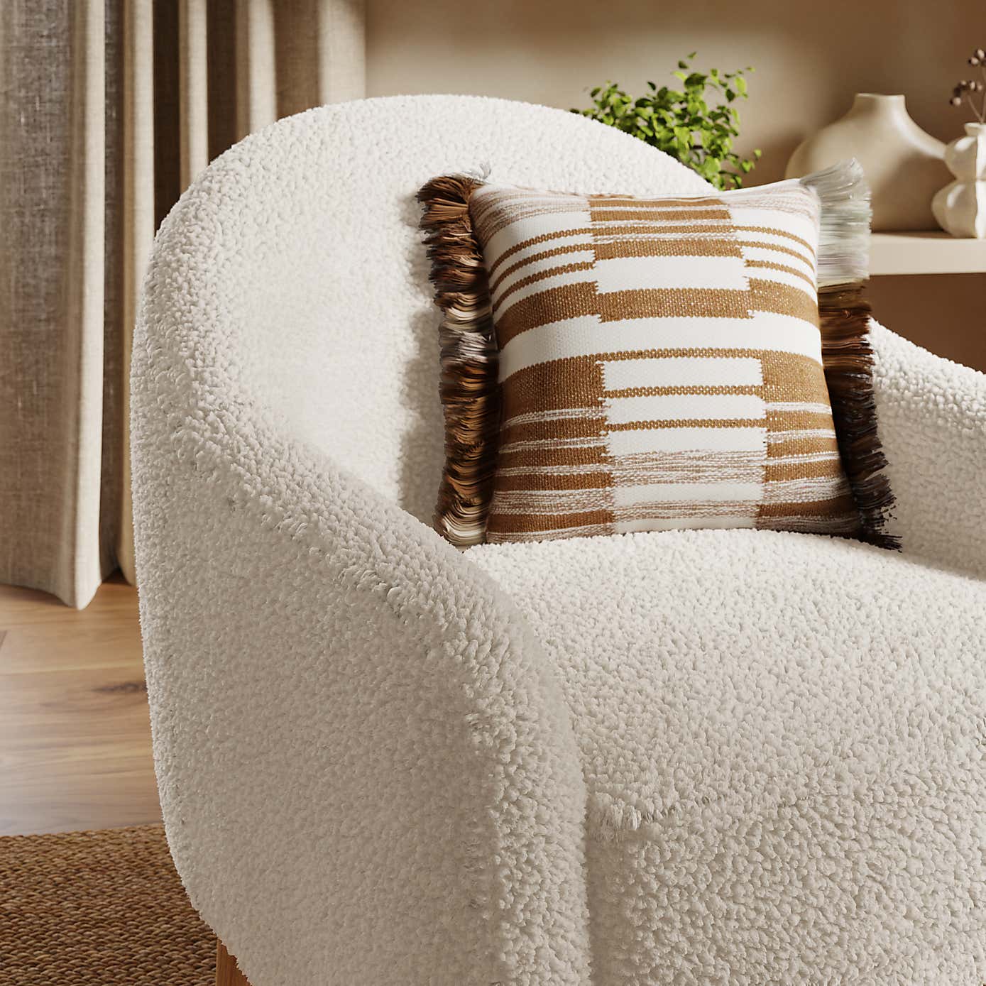Kaspar Sherpa Tub Chair