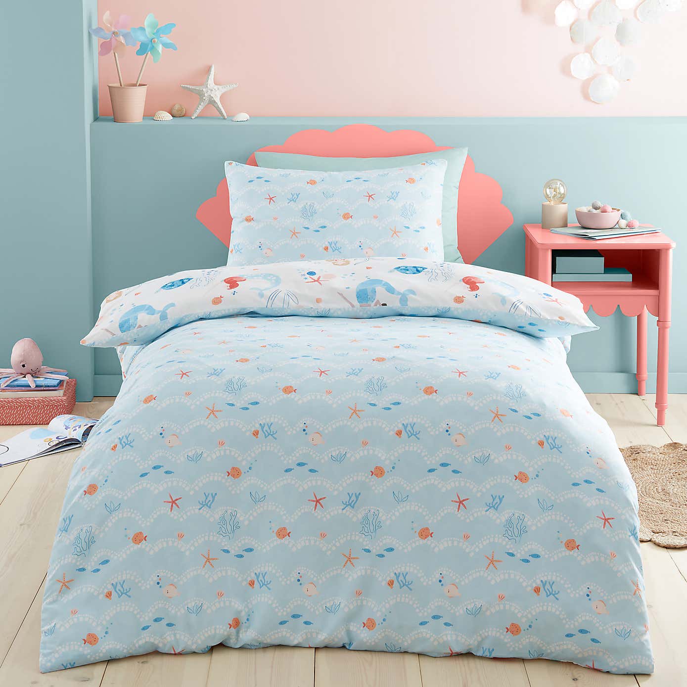 Mermaid Duvet Cover and Pillowcase Set