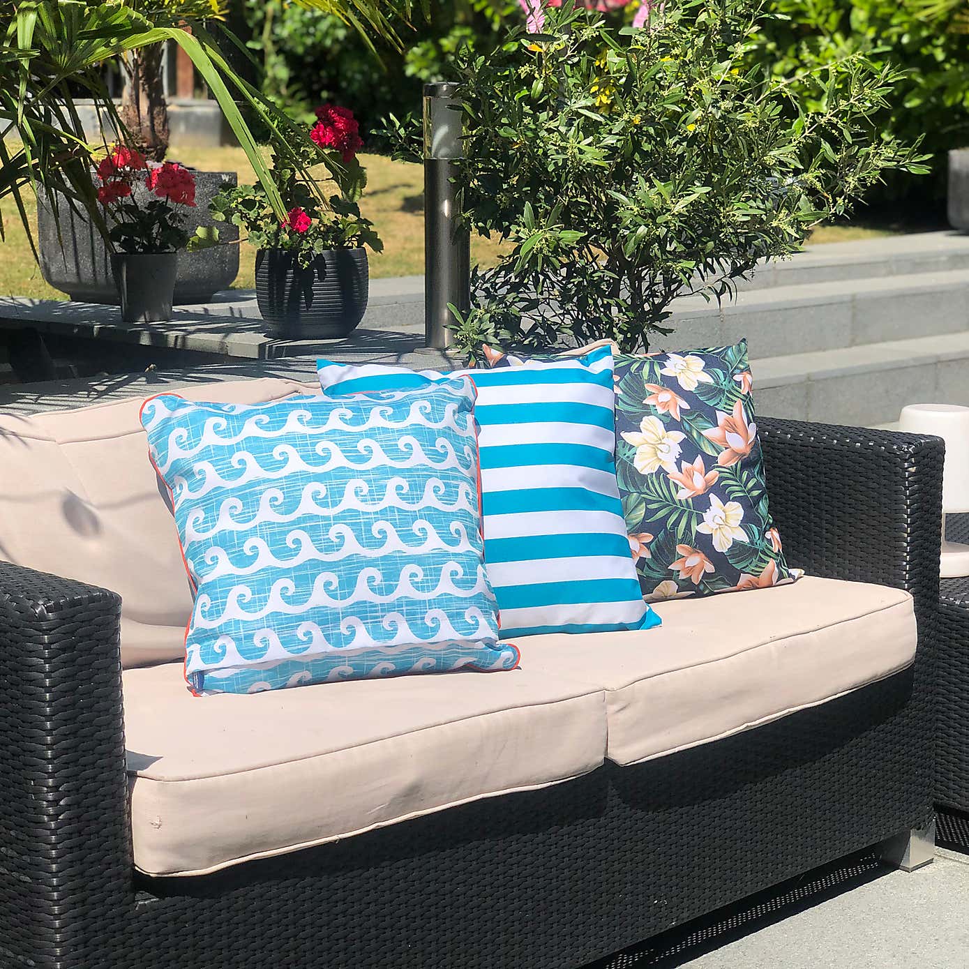 Java Navy Water Resistant Outdoor Cushion