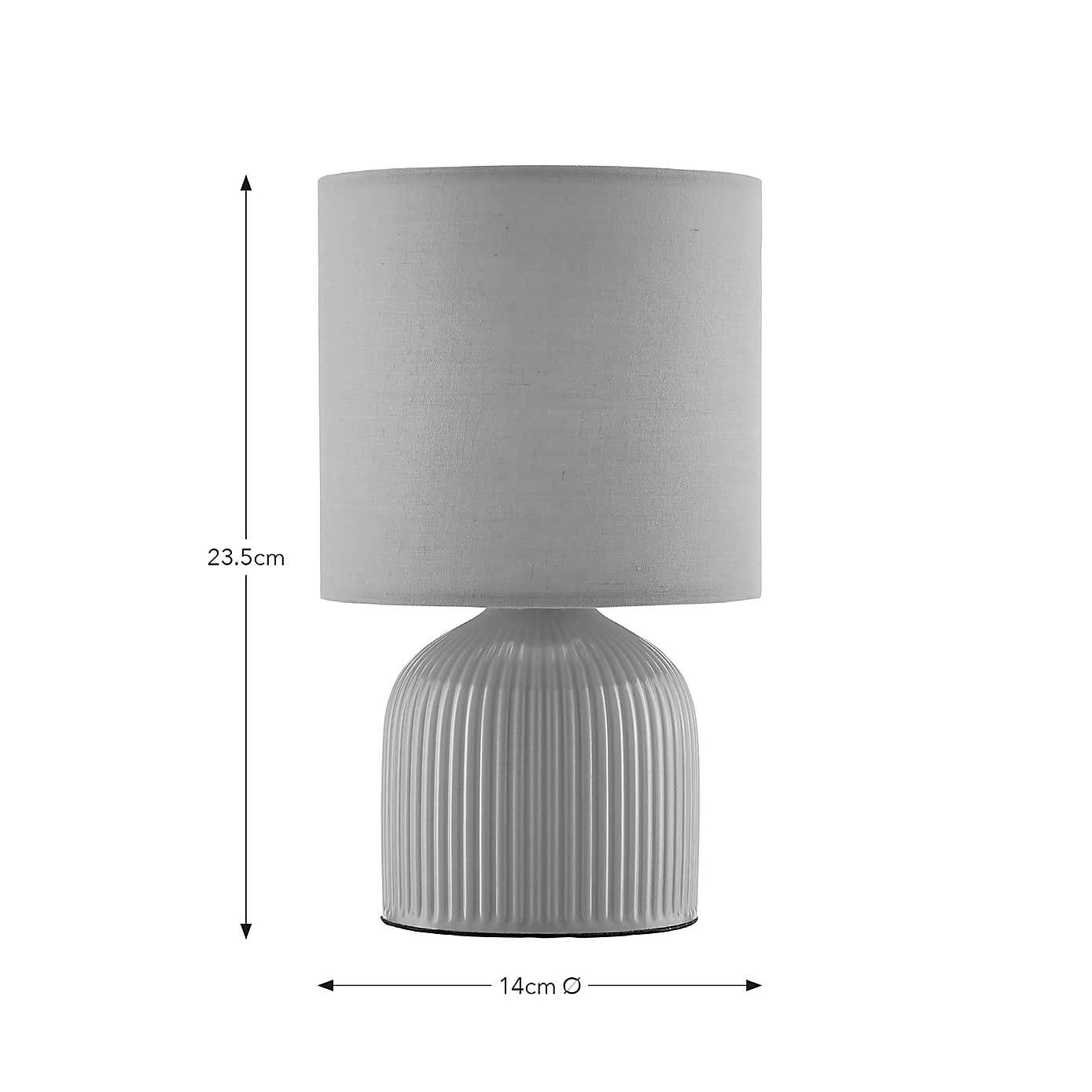 Hebe Ribbed Ceramic Table Lamp