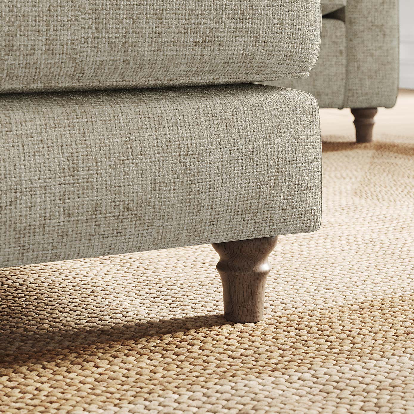 Flori Footstool, Chunky Chenille