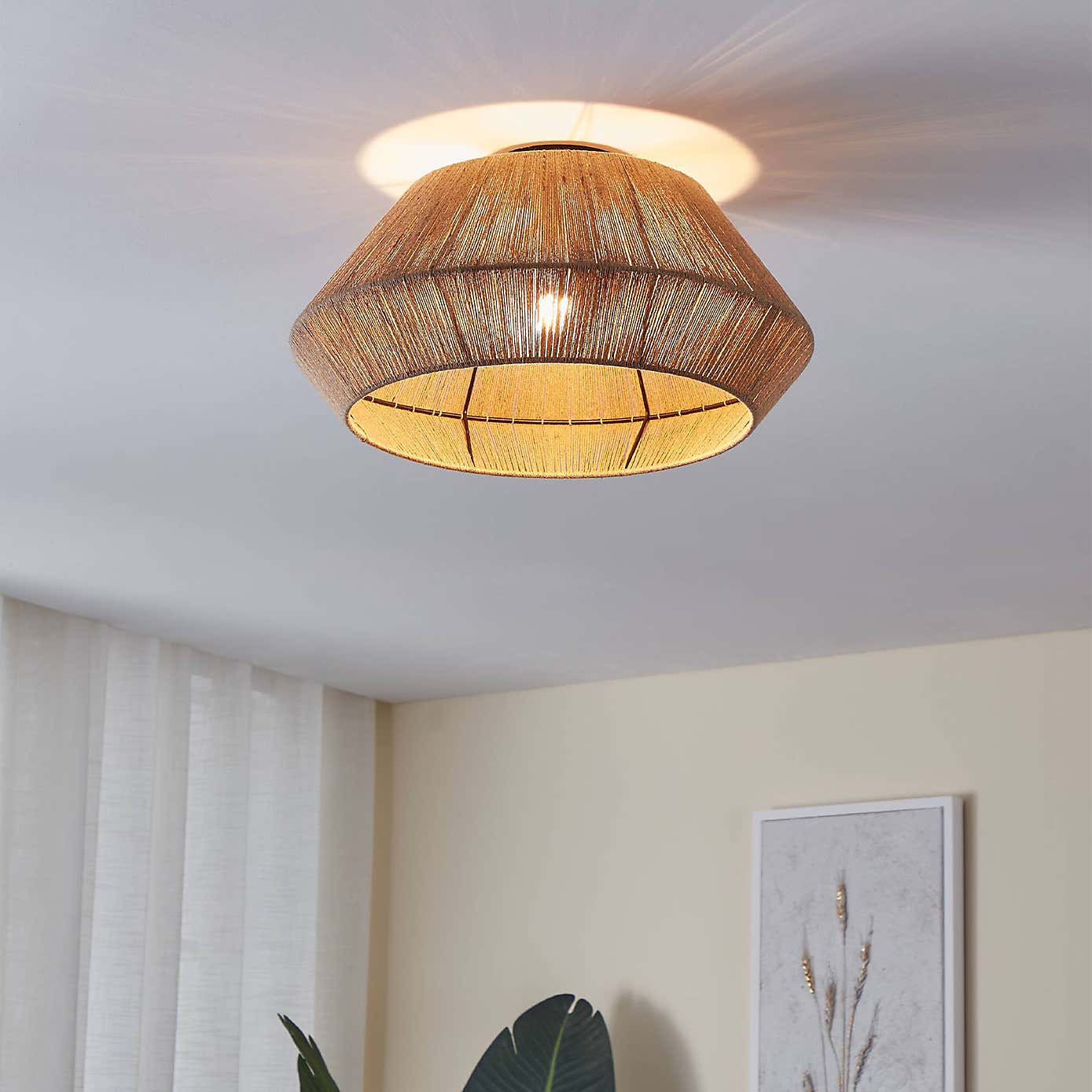 EGLO Alderney Hemp Yarn Ceiling Light