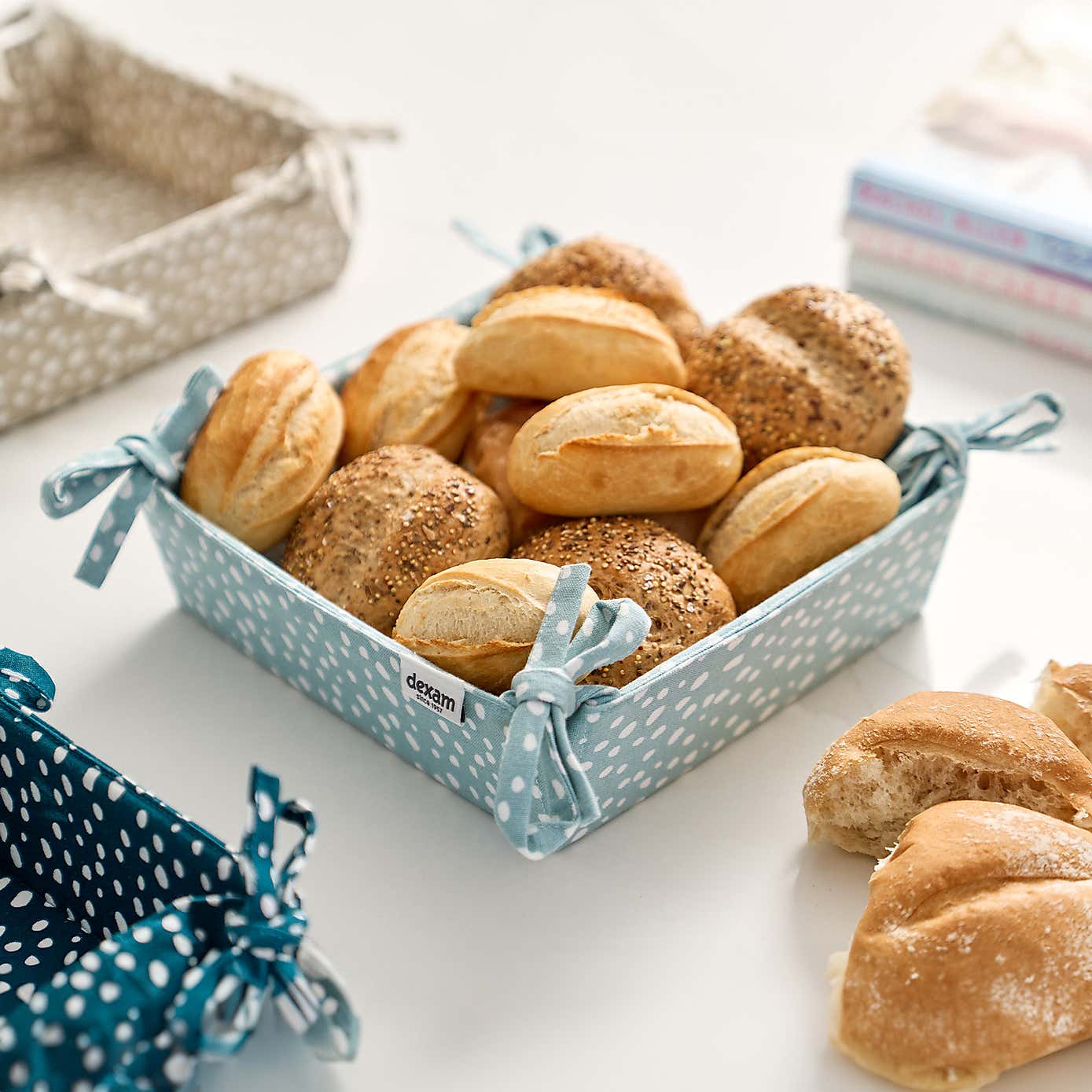 Dexam Sintra Set of 2 Recycled Cotton Bread Baskets