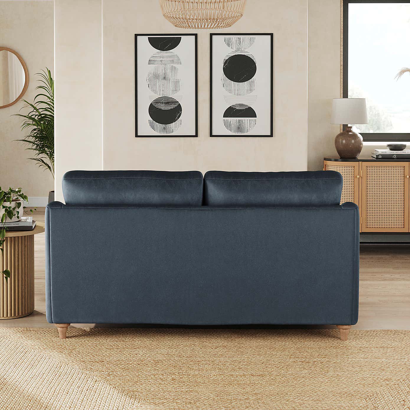 Hattie Matte Plush Velvet 2 Seater Sofa