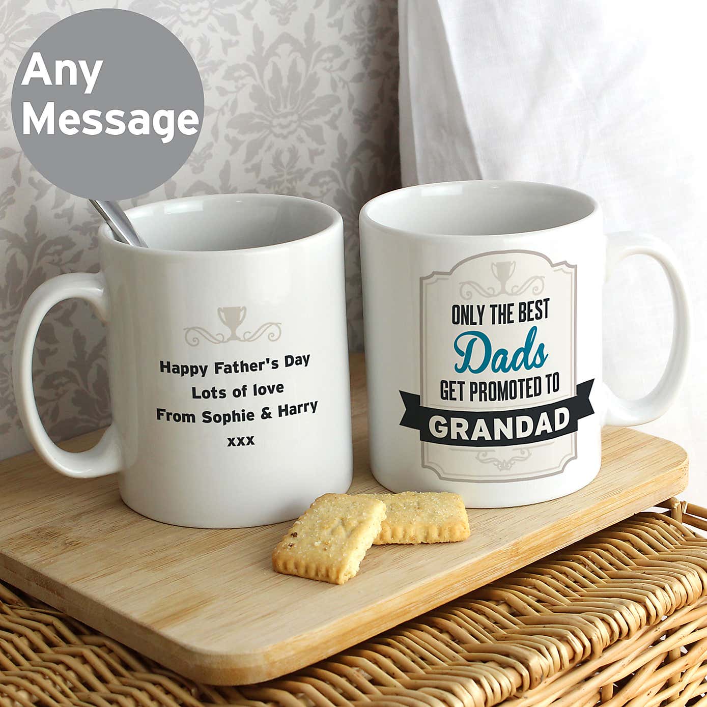 Personalised 'Best Dads Get Promoted to' Mug