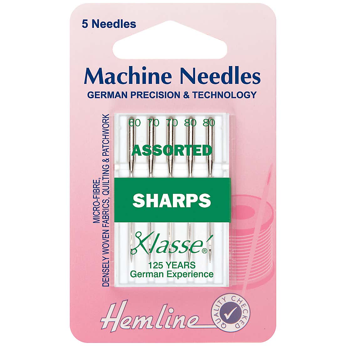 Hemline H105.99 Sharp Assorted Sewing Machine Needles