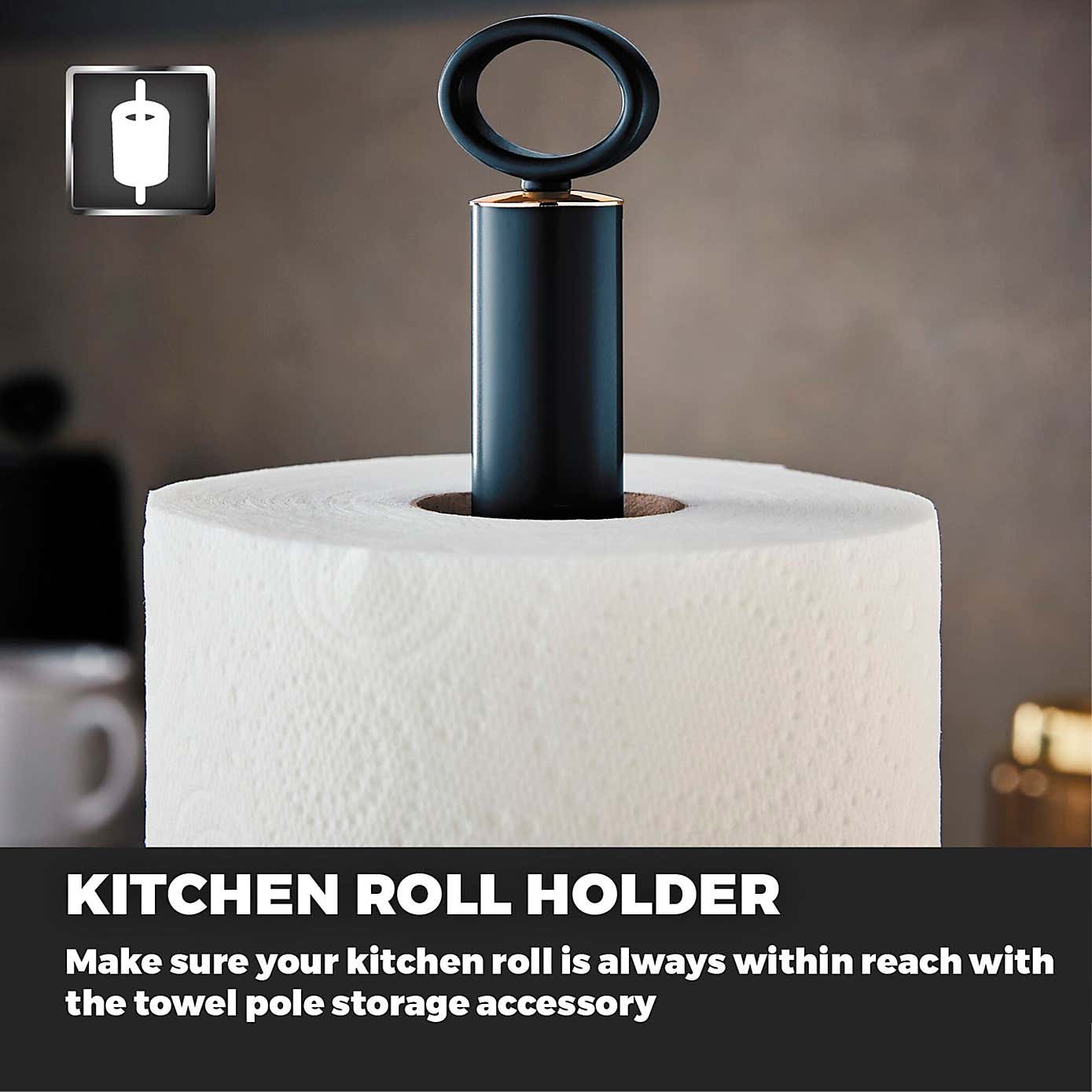 Tower Empire 6 Cup Mug Tree & Kitchen Roll Holder Set