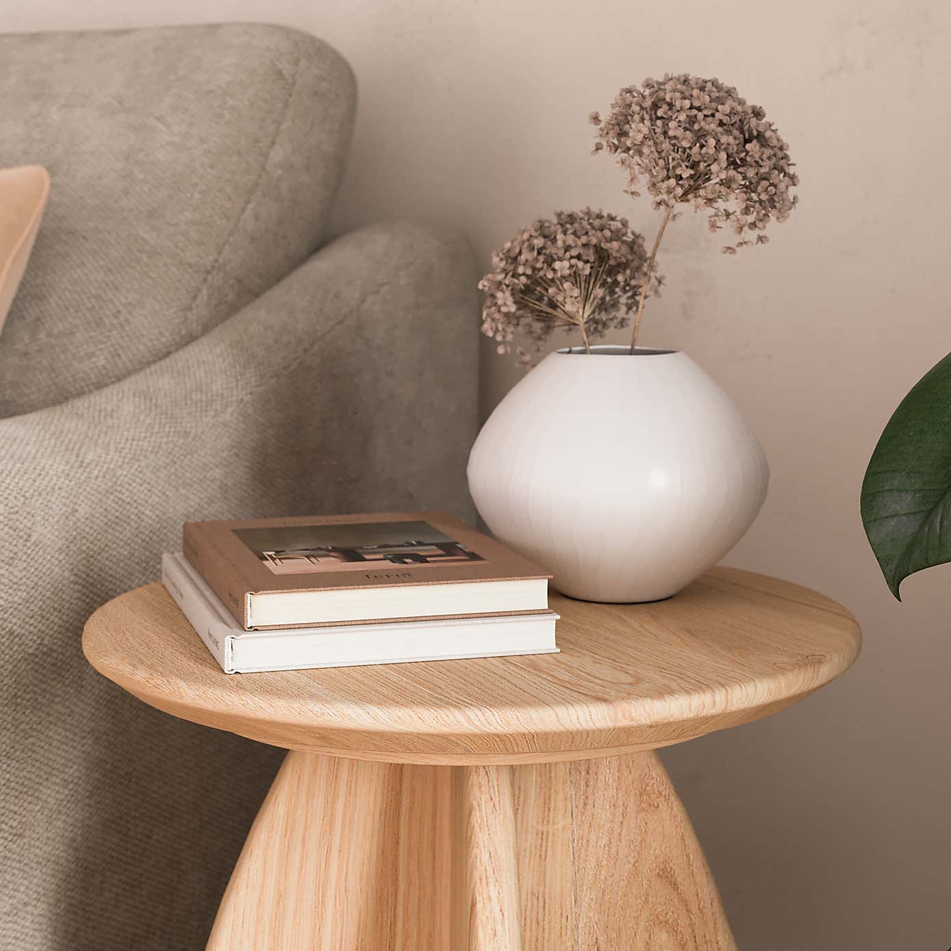Effy Side Table, Natural Wood Effect