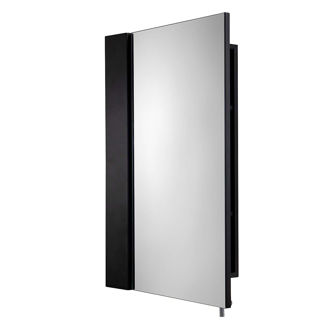 Dawley Matt Black Steel Single Door Cabinet, Matt Black