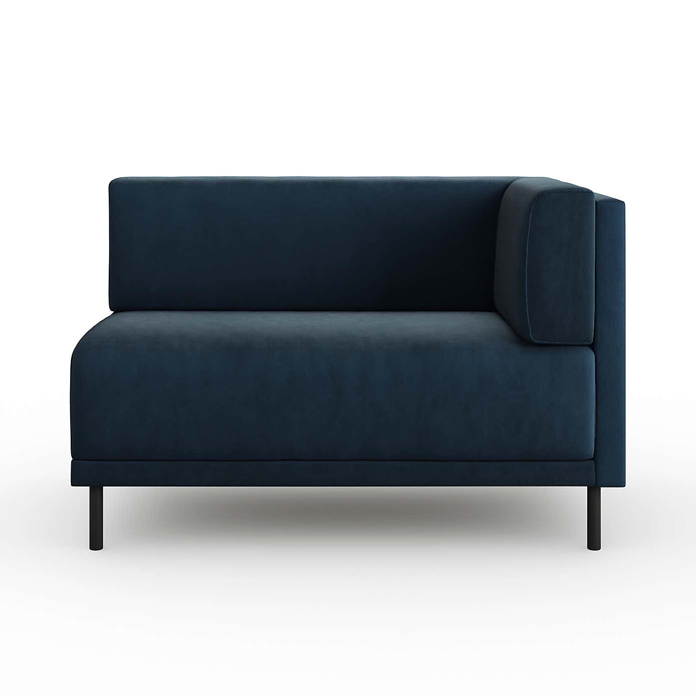 Mae Corner Dining Bench, Matte Plush Velvet