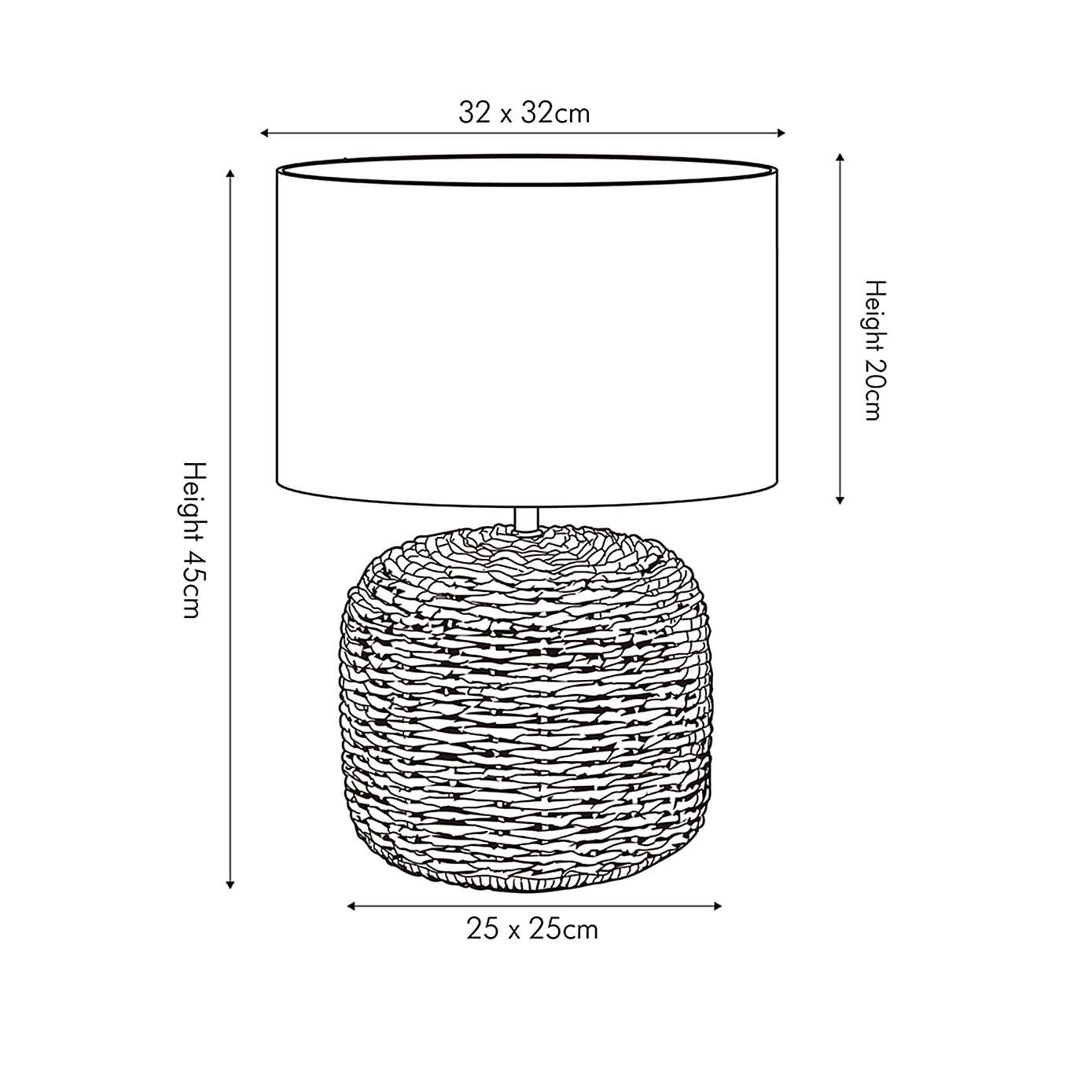 Acer Natural Woven Table Lamp
