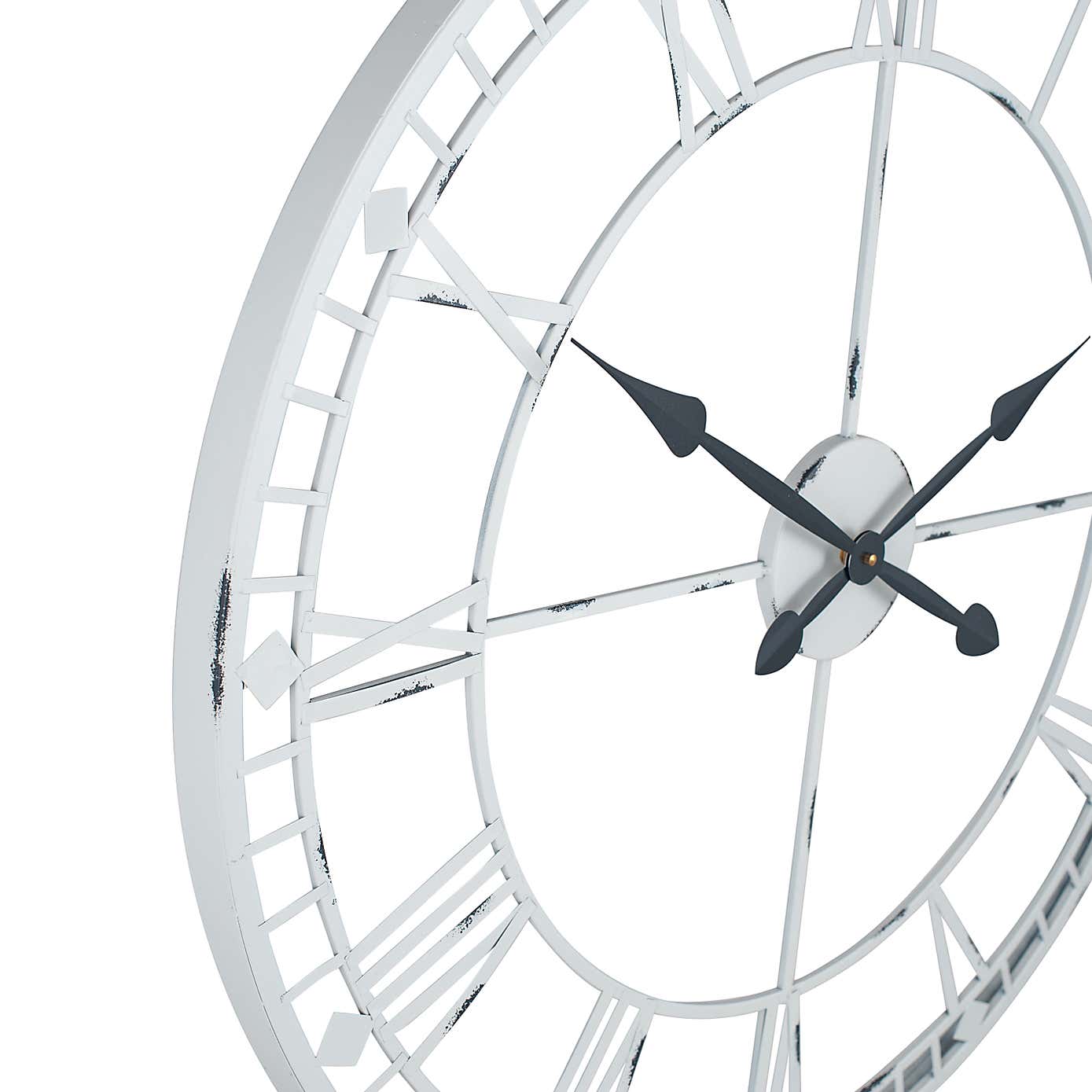 Antique Metal Skeleton Wall Clock