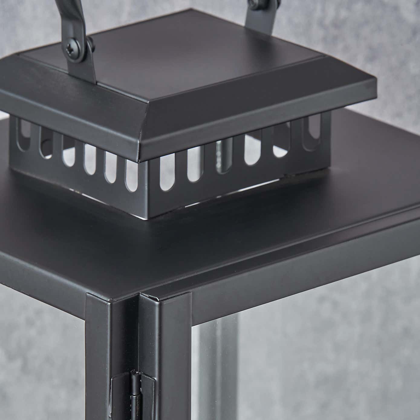 Metal & Glass Rectangular Lantern