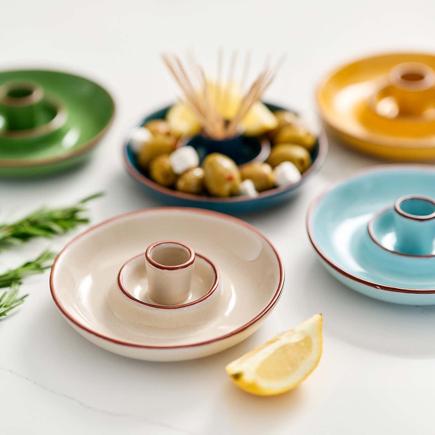 Dexam Sintra Glazed Terracotta Olive Dish