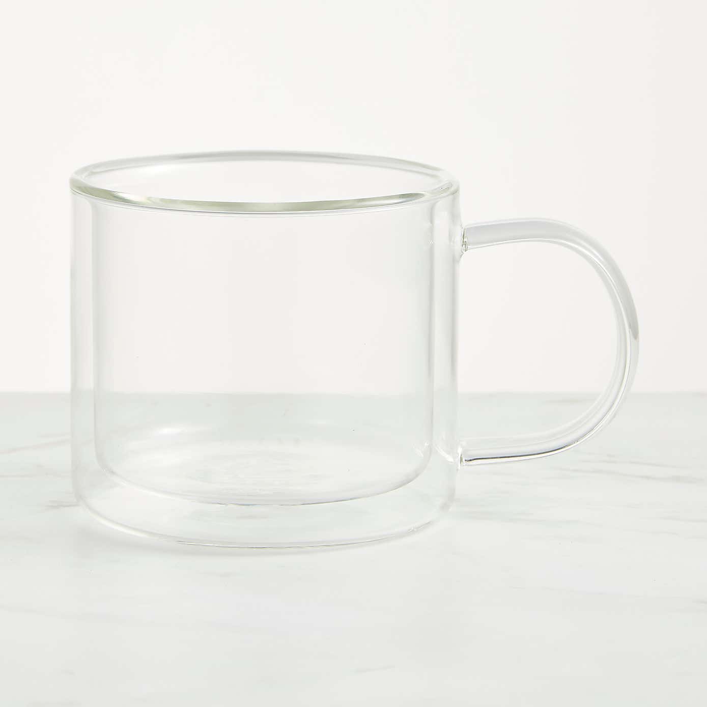 Double Wall Clear Glass Mug