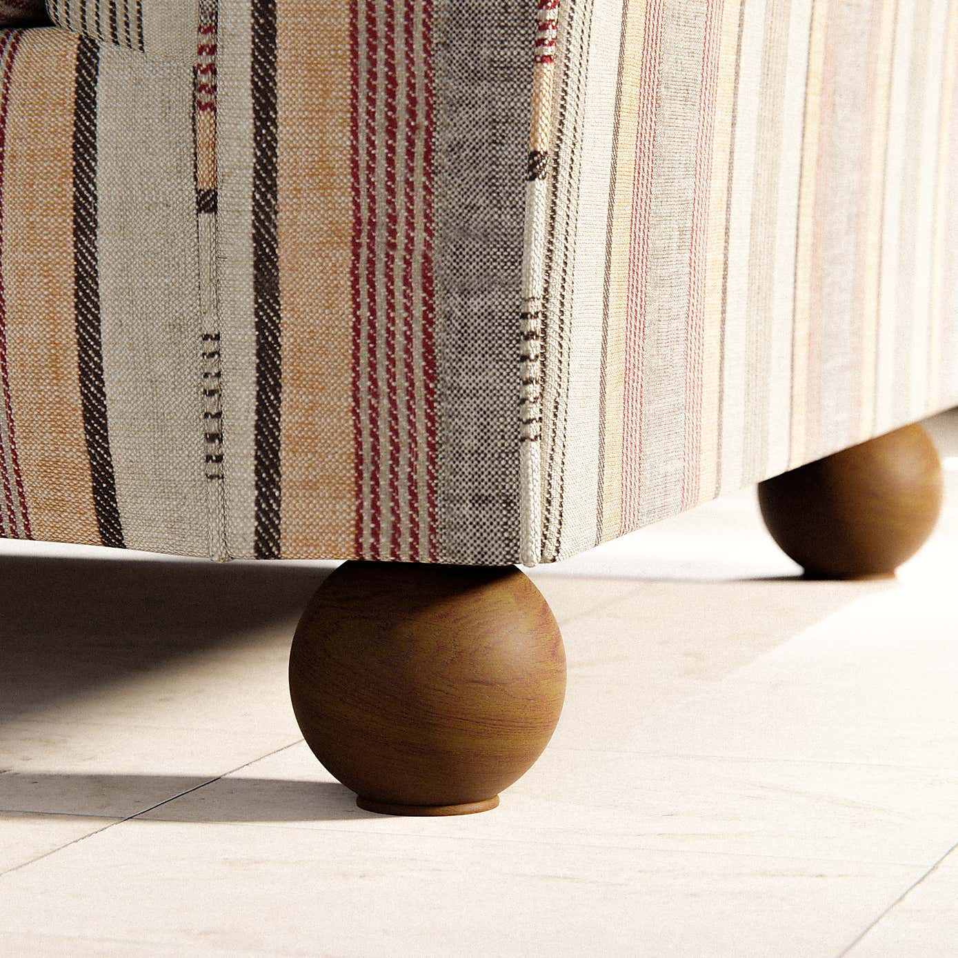 Angus Striped Linen Snuggle Chair