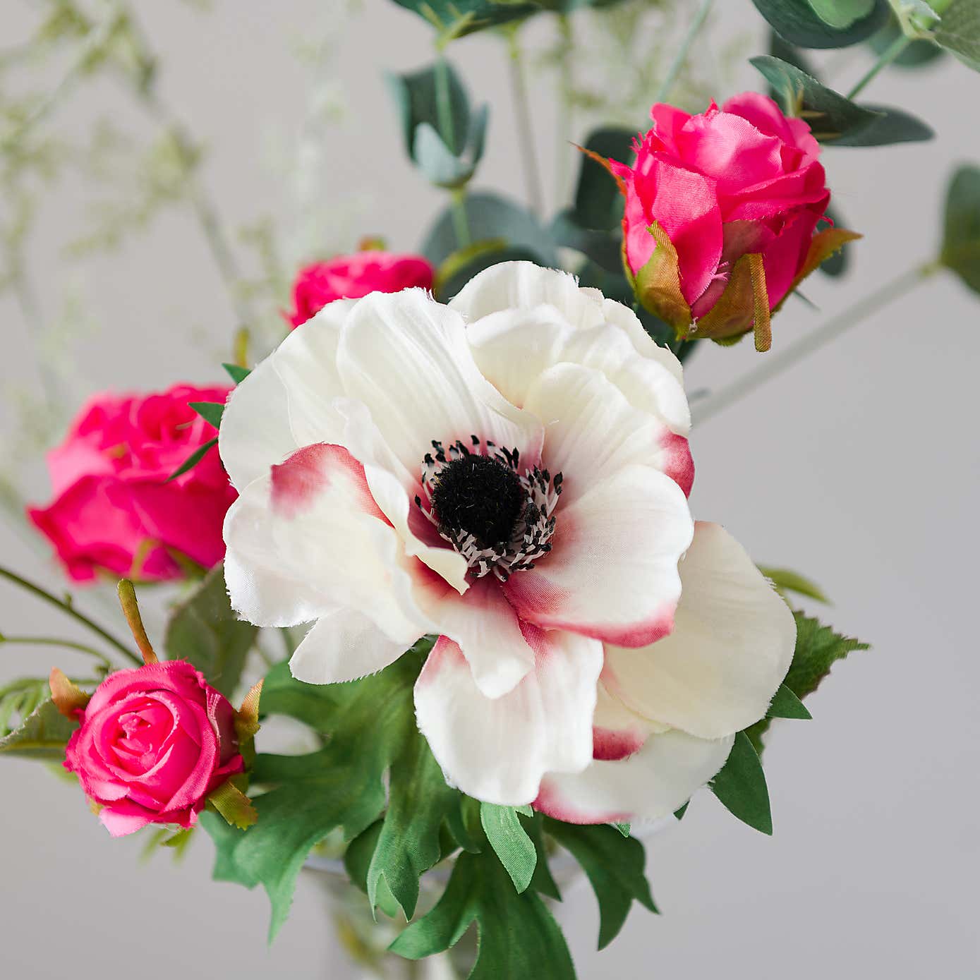 Artificial Rose & Anemone Letterbox Bouquet