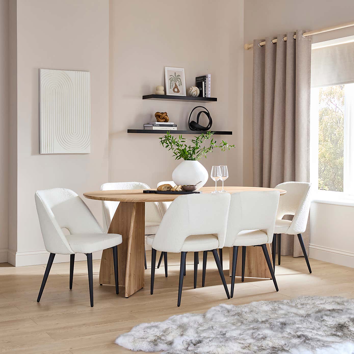 Lillia Boucle Dining Chair