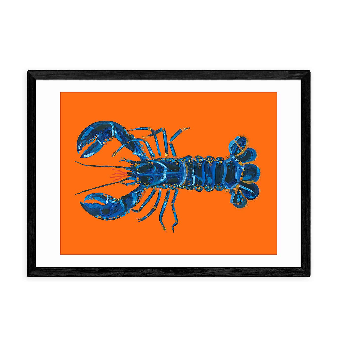 East End Prints Lobster on Orange by Alice Straker