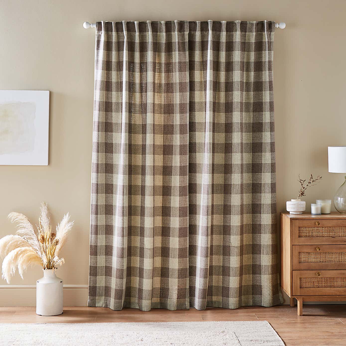 Edited Life Elton Check Unlined Tab Top Curtains