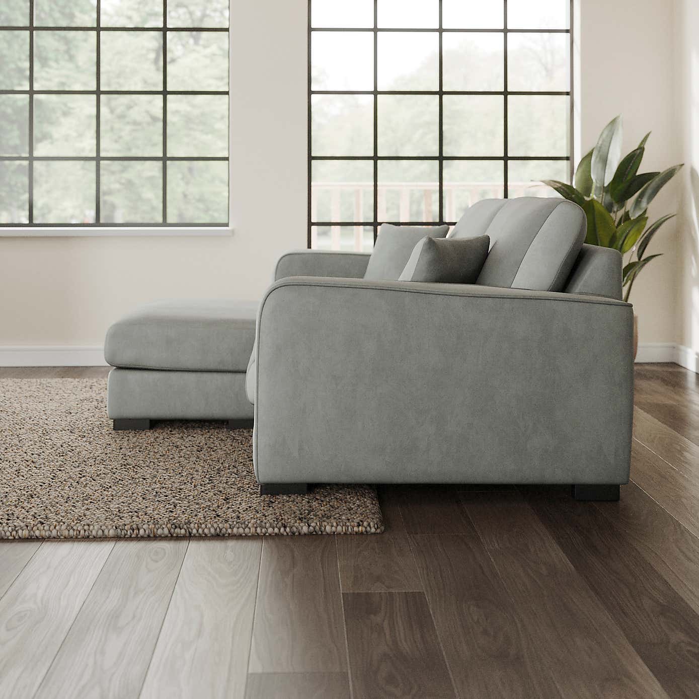 Carson Vintage Velvet Compact Corner Chaise Sofa