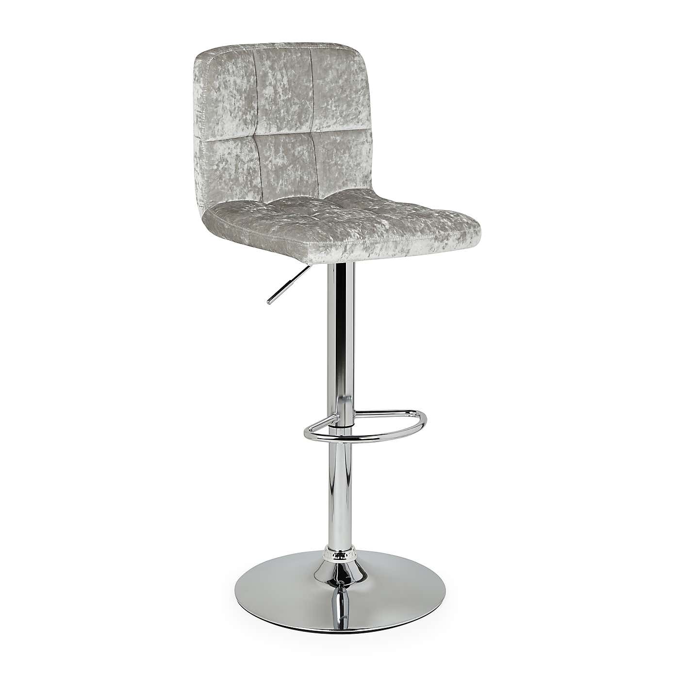 Jasmine Crushed Velvet Bar Stool